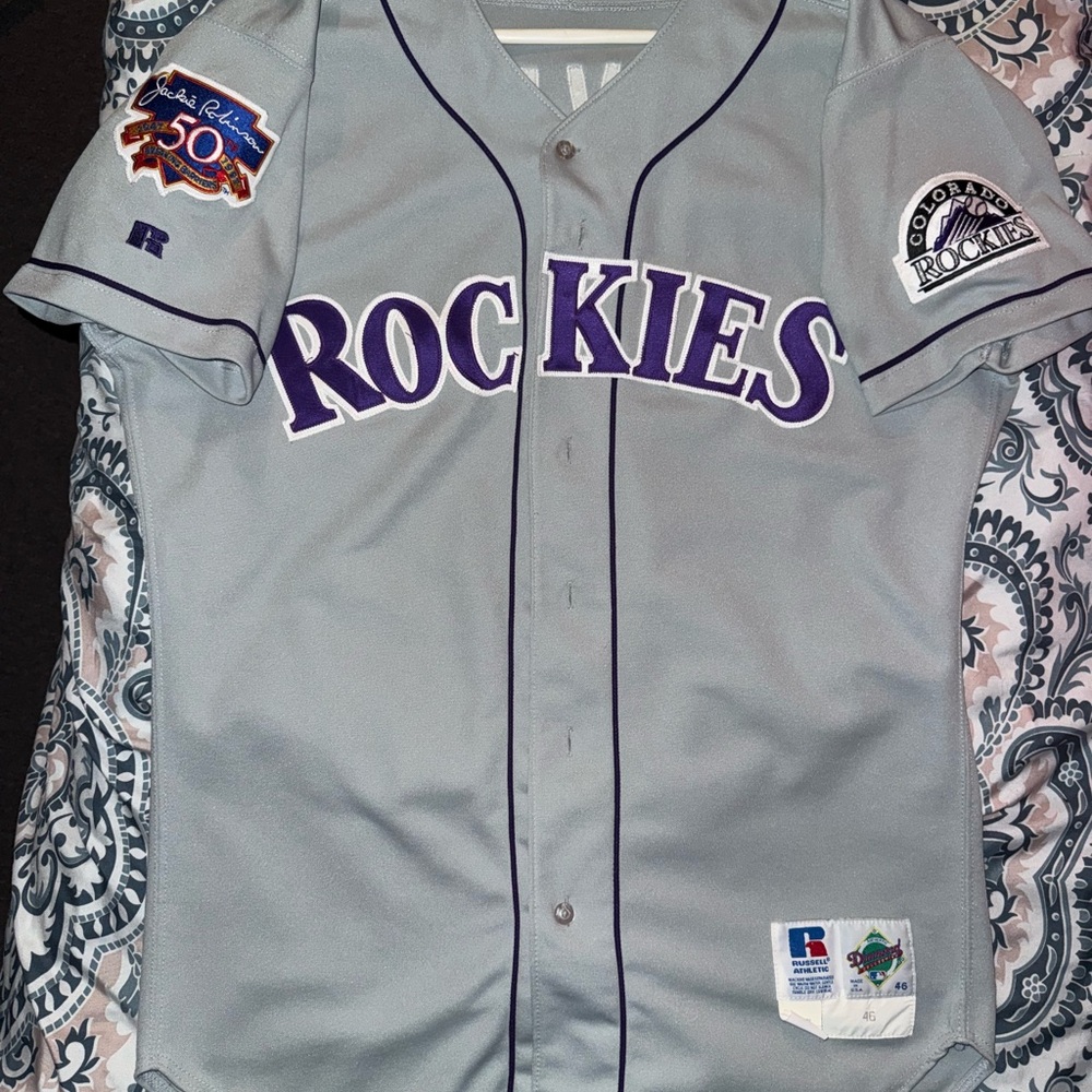 Russell Athletic Gray Baseball Jersey